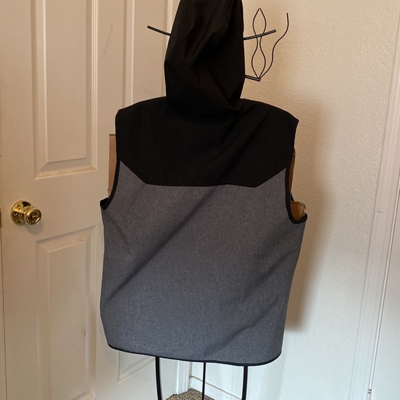 Work vest. Neoprene two tone black grey with hood! - Picture 2 of 5